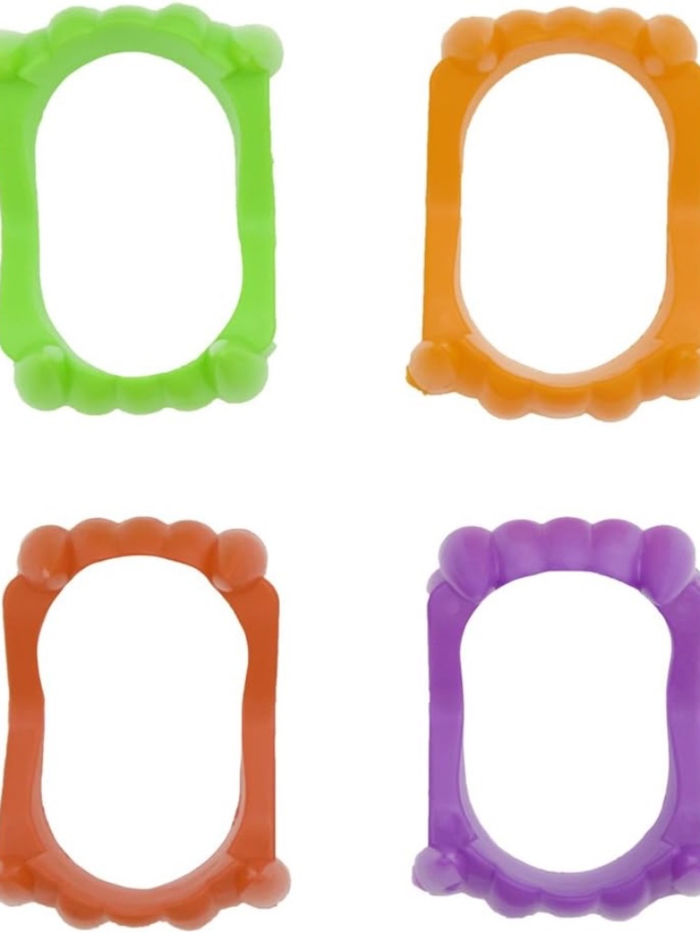 Neon Plastic Vampire Teeth Halloween Party Favors 12-Count Pack NWT fangs